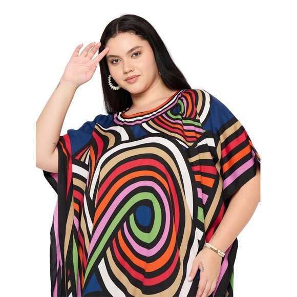 Gypsie Blu Women Caftan Dress Plus Size Polyester Mumu Maxi Cover Up Dresses - Picture 4 of 6